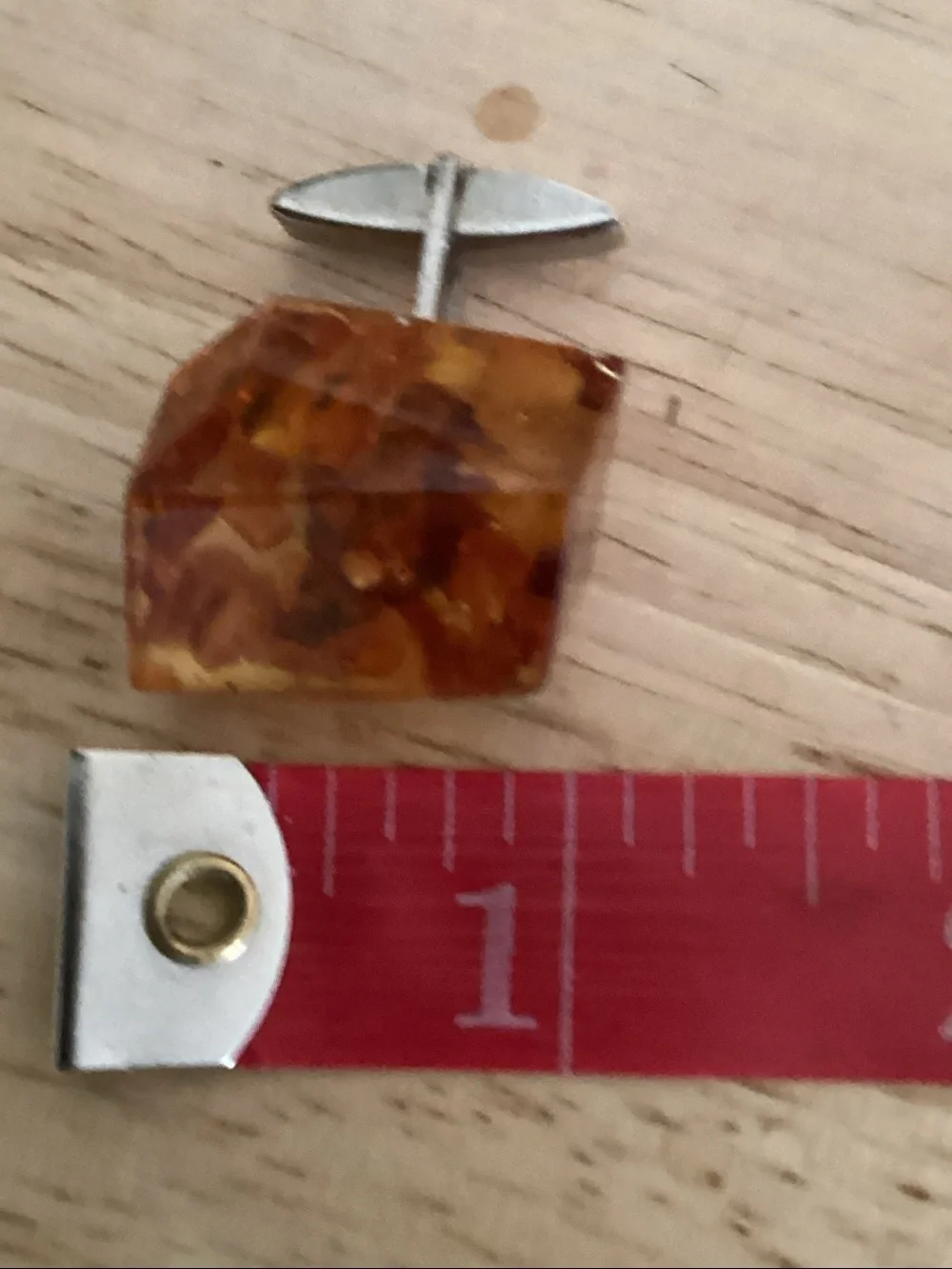 Vintage Baltic amber cufflinks marked  “MET” Mid-century modern Academia